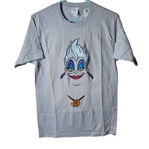 Port & Company Little Mermaid Ursula Gray Tee Shirt Women's S 100% Cotton